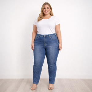 Calça Skinny Feminina Plus Size Jeans - 2811