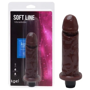 Pênis Realístico Com Vibrador Interno 17 X 4 Cm – Marrom