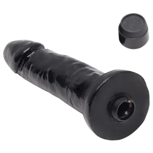 Pênis Realístico Com Vibrador Interno 15,5 X 3,7 Cm - Preto