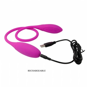 Snaky Vibe Vibrador com Duas Pontas - Dois Motores - Pretty love