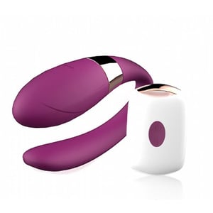 Vibrador Casal Wireless  7 Vibrações Recarregável- Crypl - Roxo