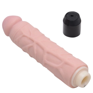Pênis Realístico Em Cyberskin Com Veias e Vibro 17,5 x 3,8 Cm