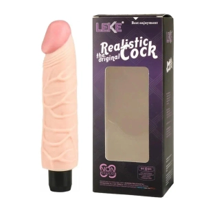 Pênis Realístico Em Cyberskin Com Veias e Vibro 17,5 x 3,8 Cm