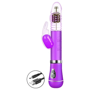 Vibrador Rotativo 360º de Coelho - Roxo - Recarregável