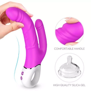 Vibrador Ponto G Com Plug Anal Recarrregável - Jakiro S-Hande