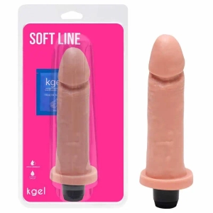 Pênis Realístico Com Vibrador Interno 15,5 X 3,7 Cm - Bege