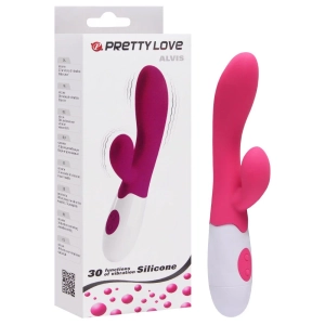 Vibrador Duplo Com 30 Níveis De Vibração - Alvis Pretty Love - Rosa