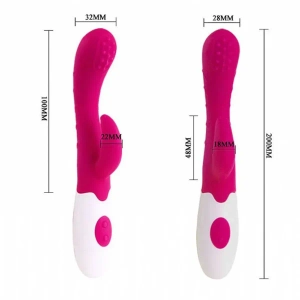 Vibrador Com Movimento Ponto G e Estimulador De Clitóris – Arthur Pretty Love – Pink