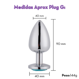 Plug Anal de Aço Formato Coração Tamanho G