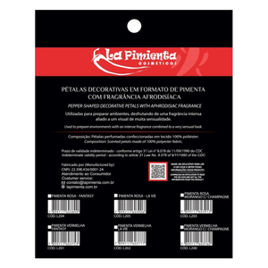 PÉTALAS DE PIMENTA EM CETIM COR VERMELHA - FRAGRÂNCIA LA VIE (LANCÔME)