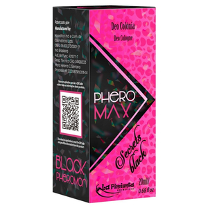 Perfume Phero Max Secrets Black Deo Colônia Feminina 20ml La Pimienta