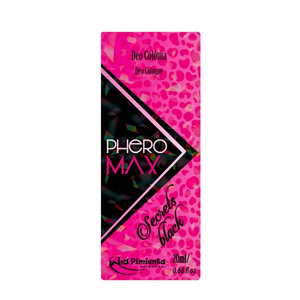 Perfume Phero Max Secrets Black Deo Colônia Feminina 20ml La Pimienta