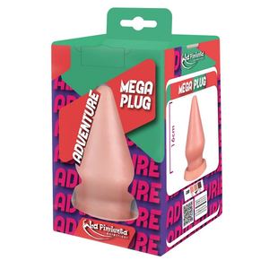 MEGA PLUG PRÓTESE REALÍSTICA MACIÇA 16 X 7,7CM - CREME