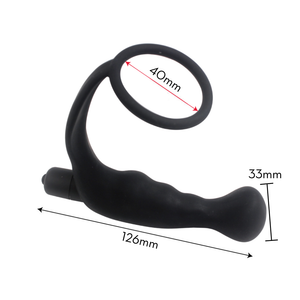 Massageador de prostáta com anel peniano