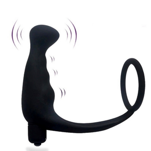Massageador de prostáta com anel peniano
