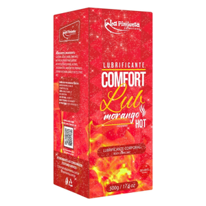 Comfort Lub Hot Morango Lubrificante Beijável A Base D'agua 500g La Pimienta