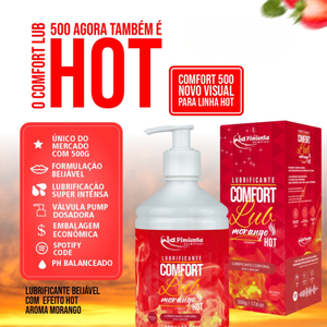Comfort Lub Hot Morango Lubrificante Beijável A Base D'agua 500g La Pimienta