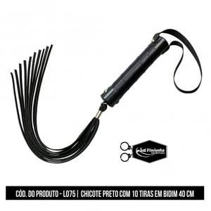 CHICOTE COM TIRAS DE 40CM - PRETO