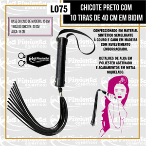 CHICOTE COM TIRAS DE 40CM - PRETO