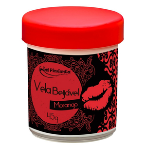 Vela Beijável Morango Hot 45g La Pimienta