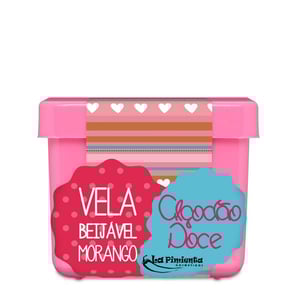 Vela Algodão Doce Beijável Morango 50g La Pimienta
