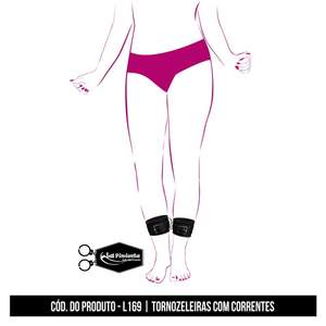 TORNOZELEIRAS COM CORRENTE PRETA