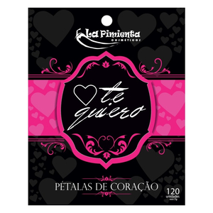 PÉTALAS DE CORAÇÃO EM CETIM COR VERMELHA - FRAGRÂNCIA MORANGO COM CHAMPANHE