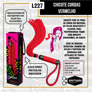 CHICOTE CORDAS - VERMELHO