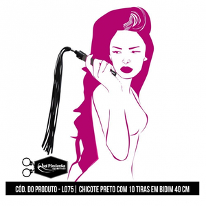 CHICOTE COM TIRAS DE 40CM - PRETO