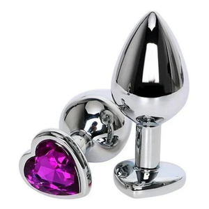 Plug Anal de Aço Formato Coração Tamanho P