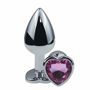 Plug Anal de Aço Formato Coração Tamanho P