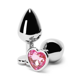Plug Anal de Aço Formato Coração Tamanho P
