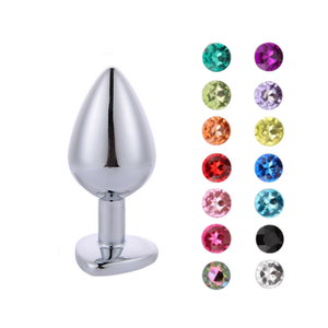 Plug Anal de Aço Formato Coração Tamanho M