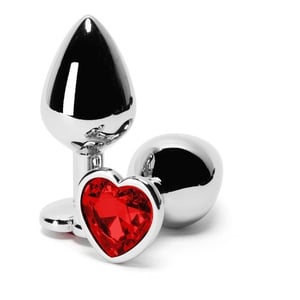 Plug Anal de Aço Formato Coração Tamanho M
