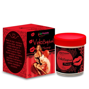Vela Beijável Morango Hot 45g La Pimienta