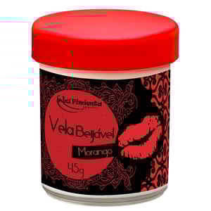 Vela Beijável Morango Hot 45g La Pimienta