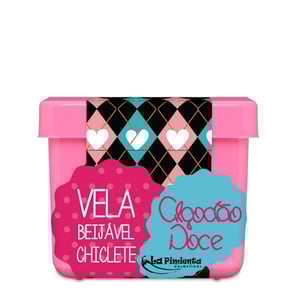Vela Algodão Doce Beijável Chiclete 50g La Pimienta
