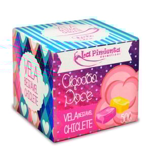 Vela Algodão Doce Beijável Chiclete 50g La Pimienta