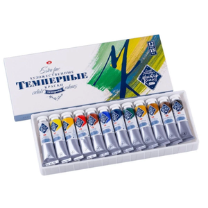 Kit têmpera profissional Nevskaya palitra master class c/ 12 cores 18ML