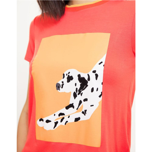 Camiseta Dálmata Cartaz Shoulder