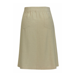 Saia Midi Básica em Linho Cru Pau a Pique