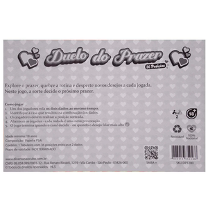 Jogo Duelo Do Prazer 36 Posições Diversão Ao Cubo