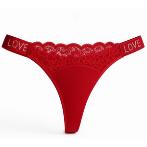 Calcinha Fio Dental Love Corte A Laser Com Detalhe Renda Frontal