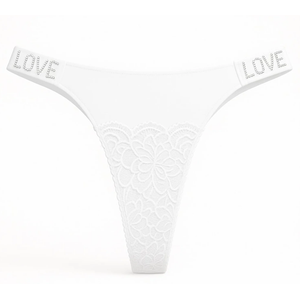 Calcinha Fio Dental Love Corte A Laser Com Detalhe Em Renda