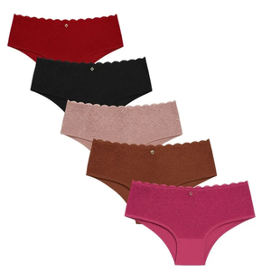 Calcinha Fio Duplo Microfibra Com Renda Vaydosa Lingerie