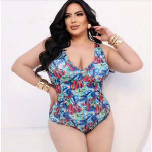 Maiô Elisabeth Estampado Com Bojo E Decote Em V Costa Do Mar