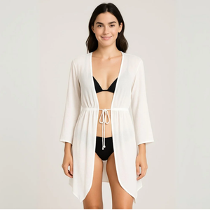 Saída De Praia Com Ponta Em Tule Linha Premium Hangar Lingerie