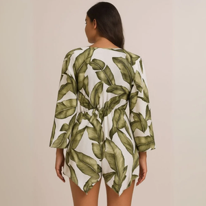 Saída De Praia Estampa Eco Green Linha Premium Hangar Lingerie