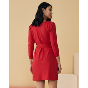 Vestido Transpassado Jersey Essential Amaro