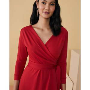 Vestido Transpassado Jersey Essential Amaro